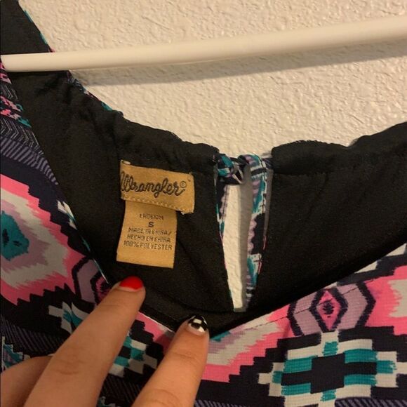 WRANGLER Small‎ Black, Pink, Blue and White Dress - Picture 3 of 4